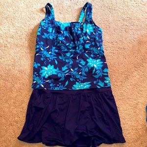 Lands' End Women's Floral Swim Dress